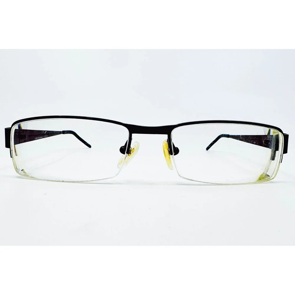 Link Occhiali Eyeglasses Men Burgundy Titanium Rectangular Half Rim 54-18-138